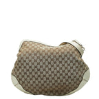 Gucci Shoulder Bag Beige Ivory Canvas Leather