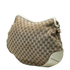 Gucci Shoulder Bag Beige Ivory Canvas Leather — view 2