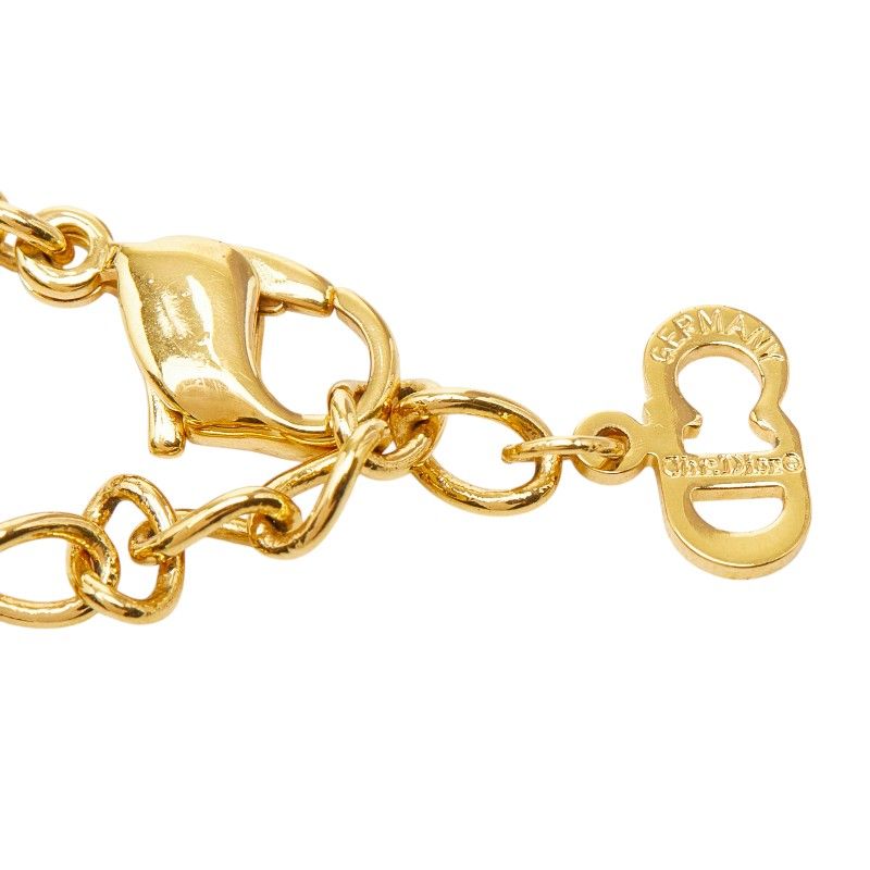 Dior Pendant Chain Necklace Gold Plated Rhinestone — view 5