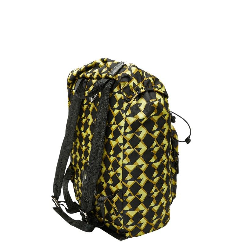 Prada Backpack Black Yellow Green Nylon — view 2