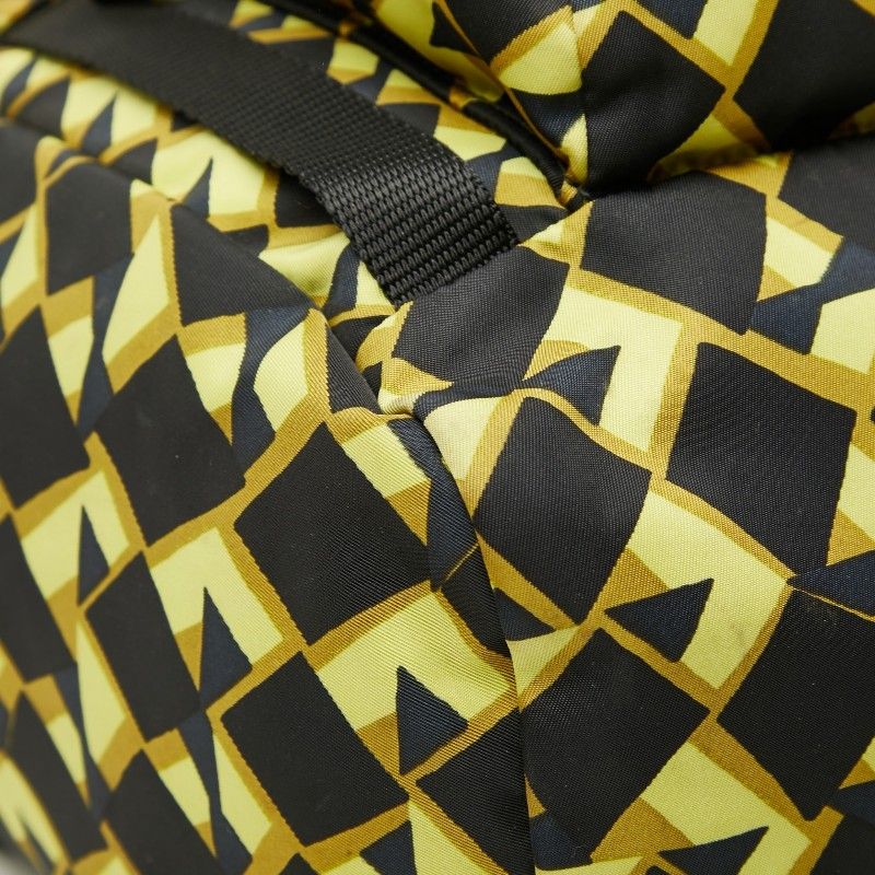 Prada Backpack Black Yellow Green Nylon — view 5
