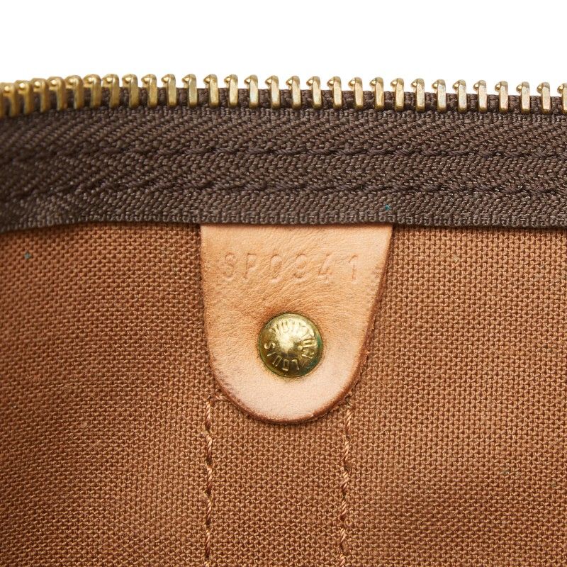 Louis Vuitton Monogram Keepall Bandouliere 55 Boston Bag 2-Way Brown Leather — view 8