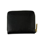 Celine Bifold Wallet Small Zip Essential Black Leather Zip Around Gold — view 3