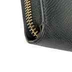 Celine Bifold Wallet Small Zip Essential Black Leather Zip Around Gold — view 5