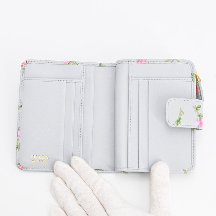 Prada Compact Wallet Triangle Logo — view 4
