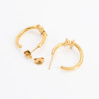 Celine Earrings Triomphe Asymmetric Hoop — view 3