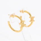 Celine Earrings Triomphe Asymmetric Hoop — view 2