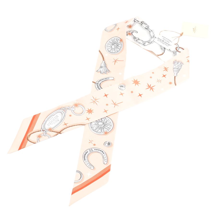 Hermes Scarf Twilly Scarves Beige