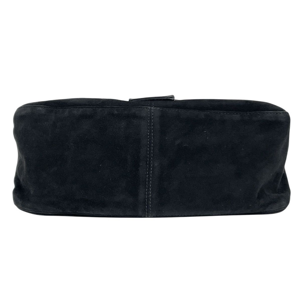 Fendi Zucca Logo Shoulder Bag Suede Black — view 5