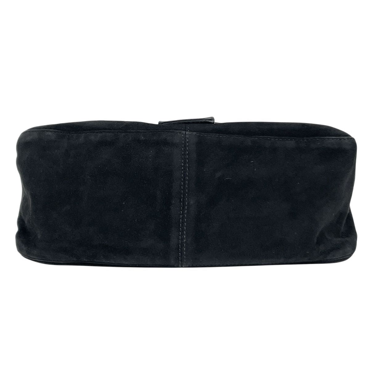 Fendi Zucca Logo Shoulder Bag Suede Black — view 5