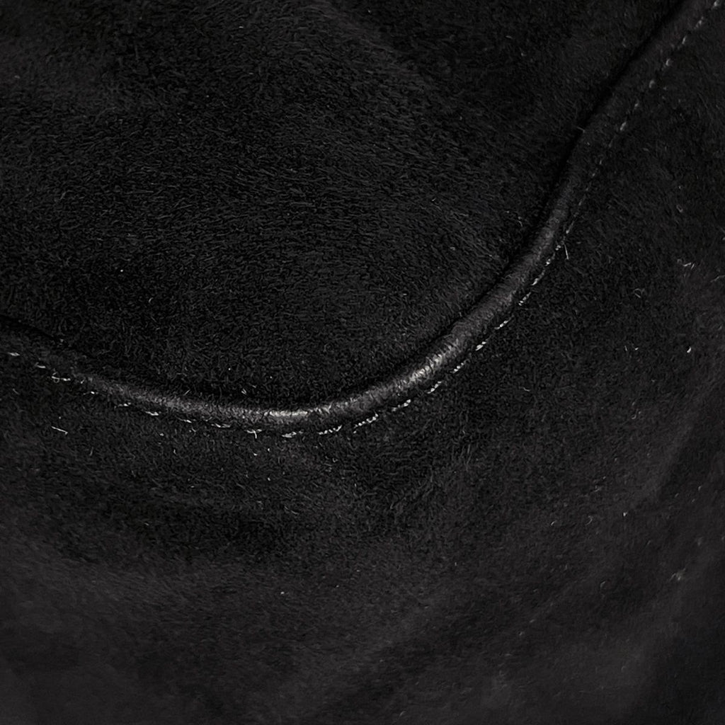 Fendi Zucca Logo Shoulder Bag Suede Black — view 6