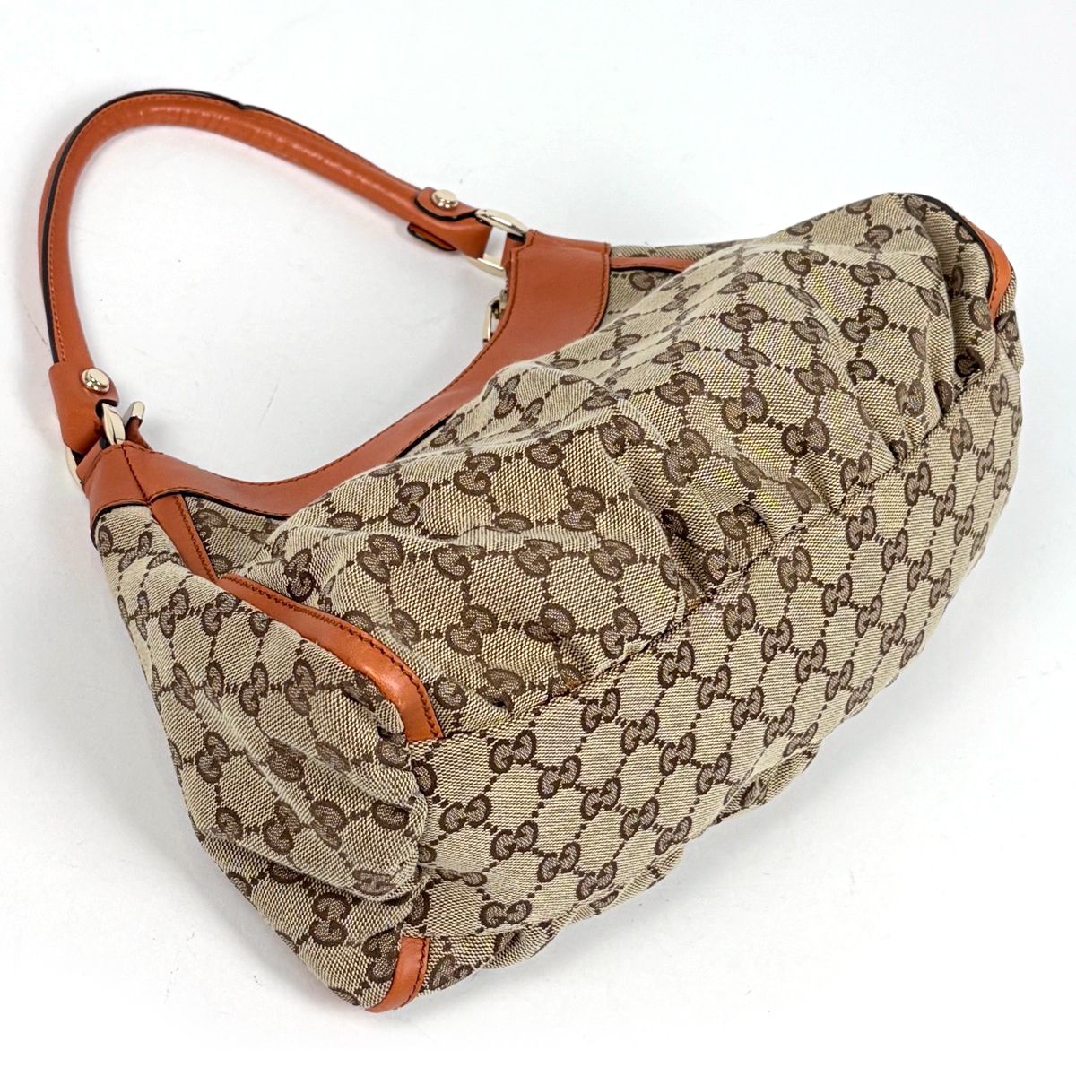 Gucci GG Pattern Shoulder Bag Canvas Beige Orange — view 2
