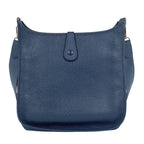 Hermes Evelyne 1 GM Perforated Logo Gray Shoulder Bag Leather Blue — view 3