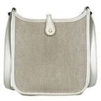 Hermes Evelyne TPM Amazon Pochette Mini Perforated Shoulder Bag Toile Ash — view 3