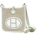 Hermes Evelyne TPM Amazon Pochette Mini Perforated Shoulder Bag Toile Ash