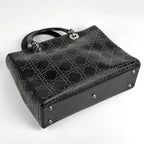 Dior Lady Studs Cannage Handbag Leather Black — view 2
