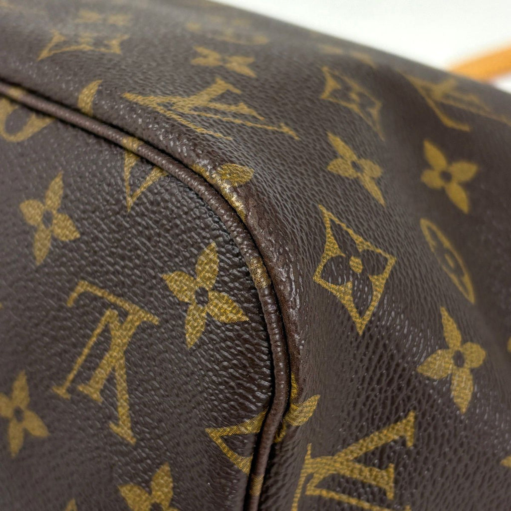 Louis Vuitton Neverfull MM Shoulder Bag Tote Monogram Brown — view 3