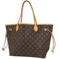 Louis Vuitton Neverfull MM Shoulder Bag Tote Monogram Brown