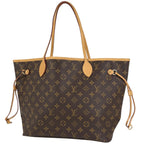 Louis Vuitton Neverfull MM Shoulder Bag Tote Monogram Brown