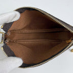 Louis Vuitton Mini Pochette Makeup Cosmetics Pouch Monogram Brown — view 7