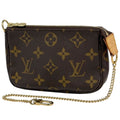 Louis Vuitton Mini Pochette Makeup Cosmetics Pouch Monogram Brown