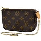 Louis Vuitton Mini Pochette Makeup Cosmetics Pouch Monogram Brown
