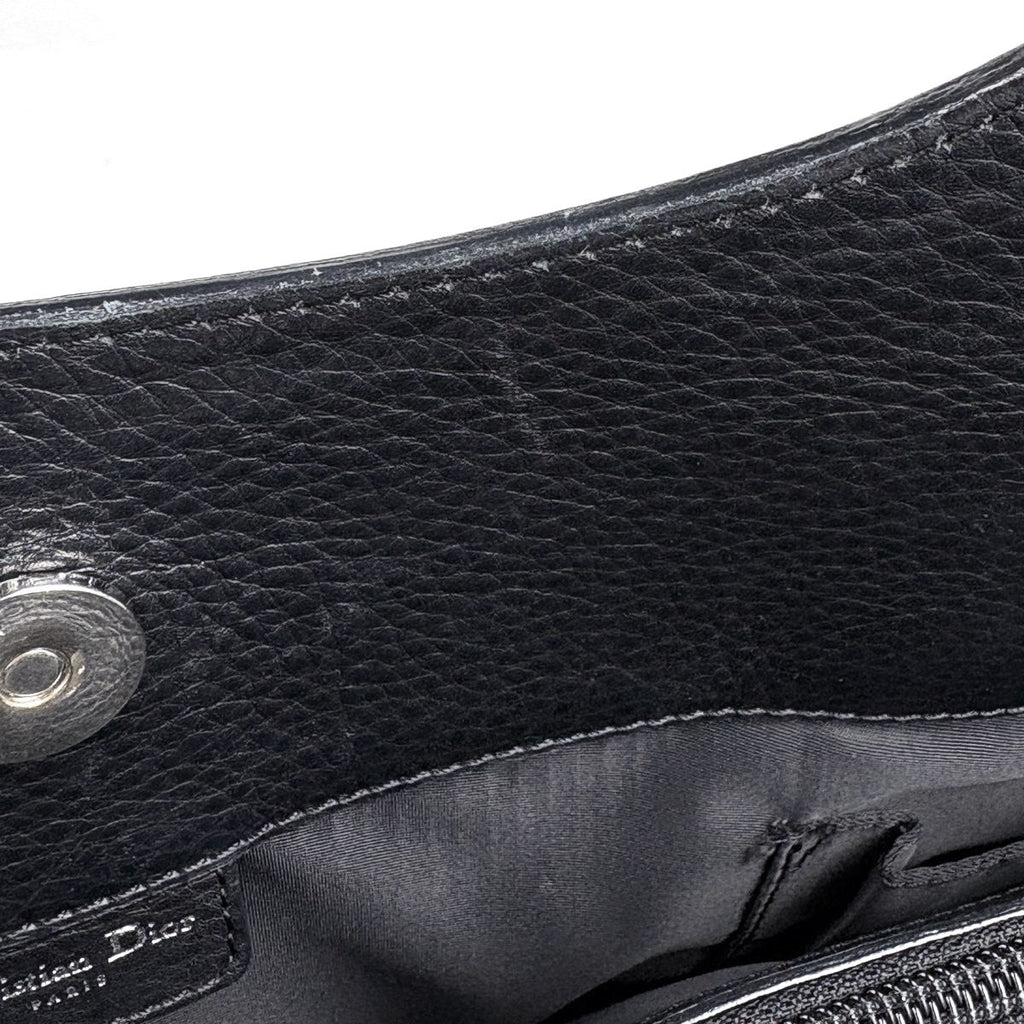 Dior Street Chic Handbag Logo Trotter Pattern Canvas Black — view 8