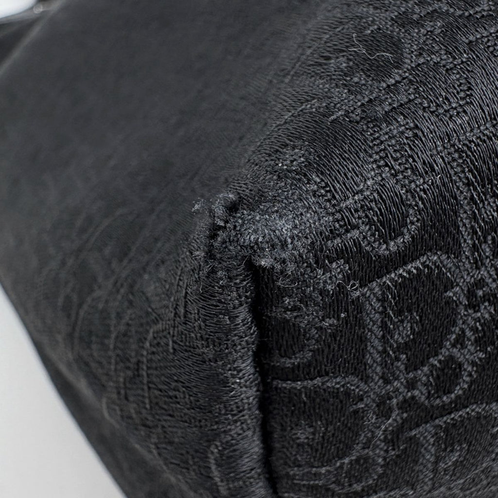 Dior Street Chic Handbag Logo Trotter Pattern Canvas Black — view 3