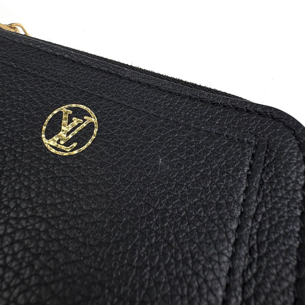 Louis Vuitton Card Holder Low Key L-shaped Zipper Case Leather Monogram Noir — view 4