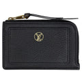 Louis Vuitton Card Holder Low Key L-shaped Zipper Case Leather Monogram Noir
