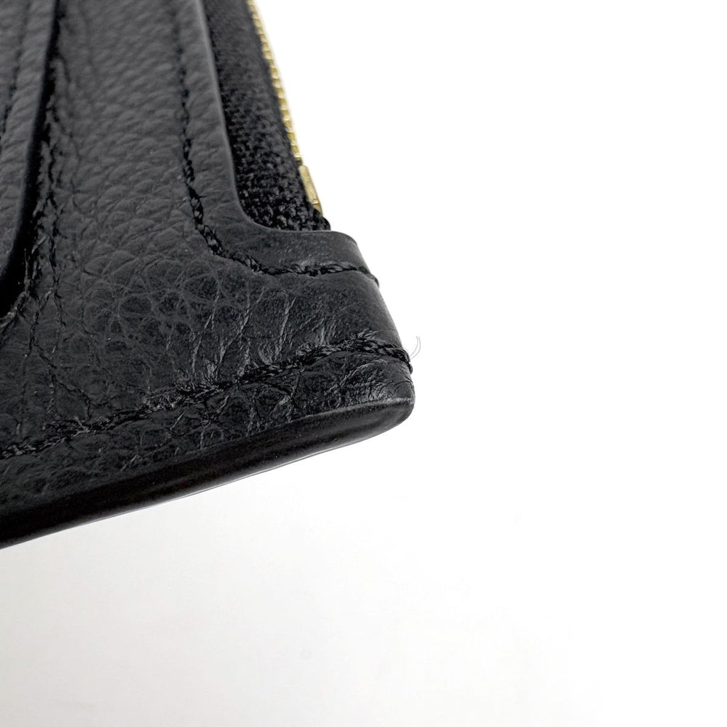 Louis Vuitton Card Holder Low Key L-shaped Zipper Case Leather Monogram Noir — view 3