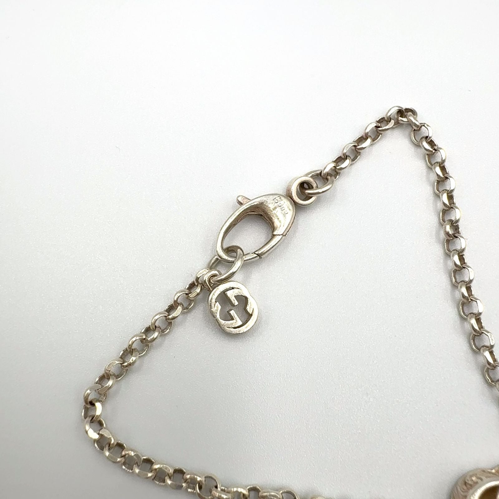 Gucci Interlocking Silver Chain Bracelet — view 7