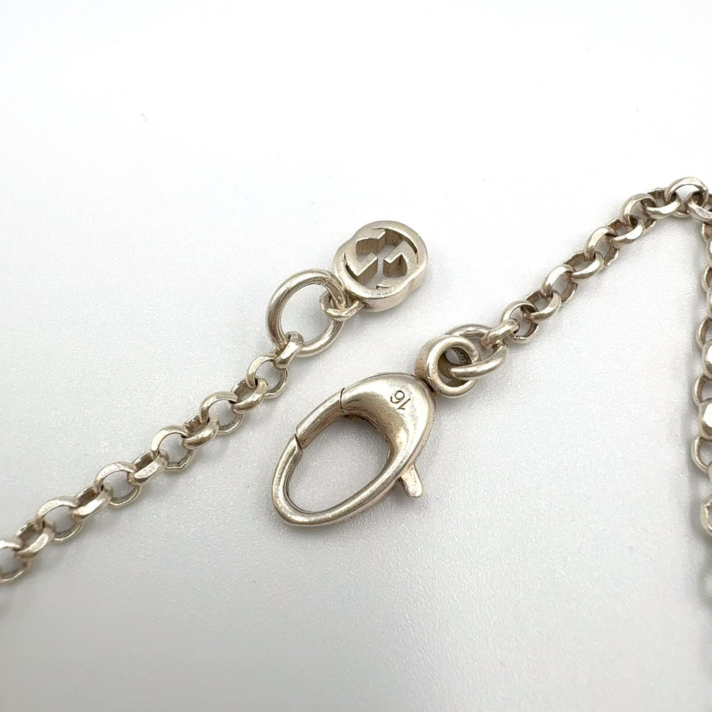 Gucci Interlocking Silver Chain Bracelet — view 8
