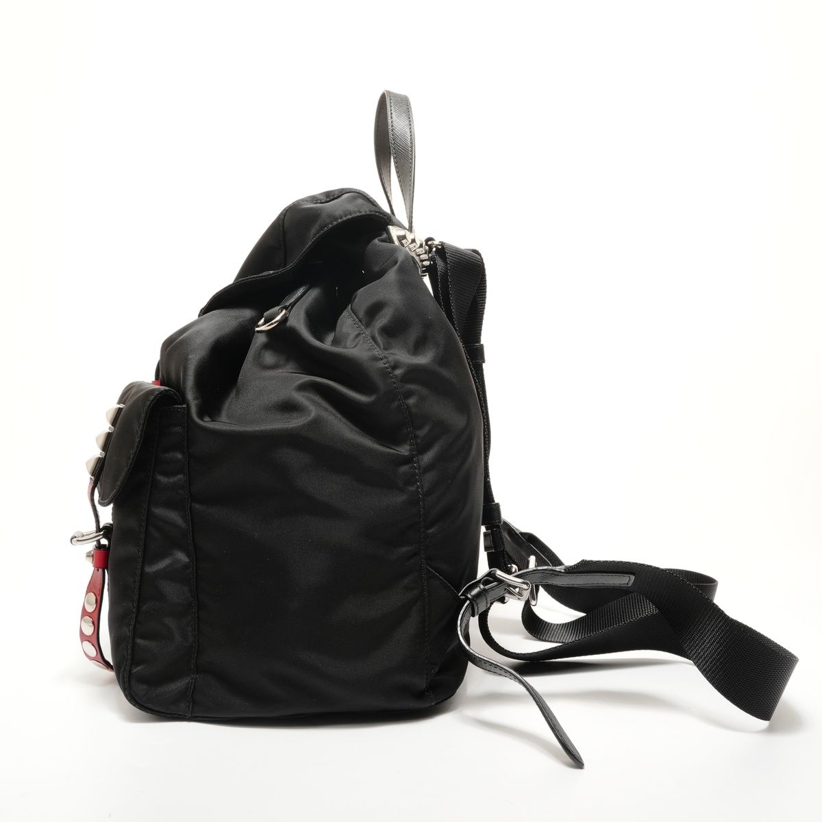 Prada Backpack Nylon Studs Leather — view 4