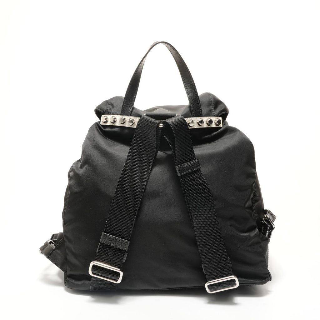 Prada Backpack Nylon Studs Leather — view 2