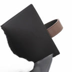 Celine Small Strap Wallet Bifold Bicolor Leather Gray Pink — view 8