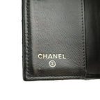 Chanel Quilted Small Flap Wallet Trifold Compact CC Logo One Point Lambskin — view 4