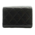 Chanel Quilted Small Flap Wallet Trifold Compact CC Logo One Point Lambskin — view 3
