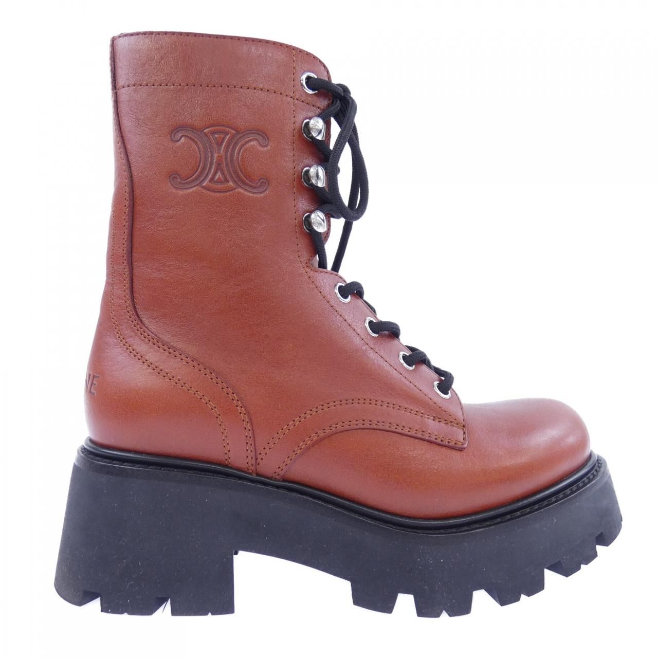 Celine Triomphe Ranger Mid Lace Up Boots