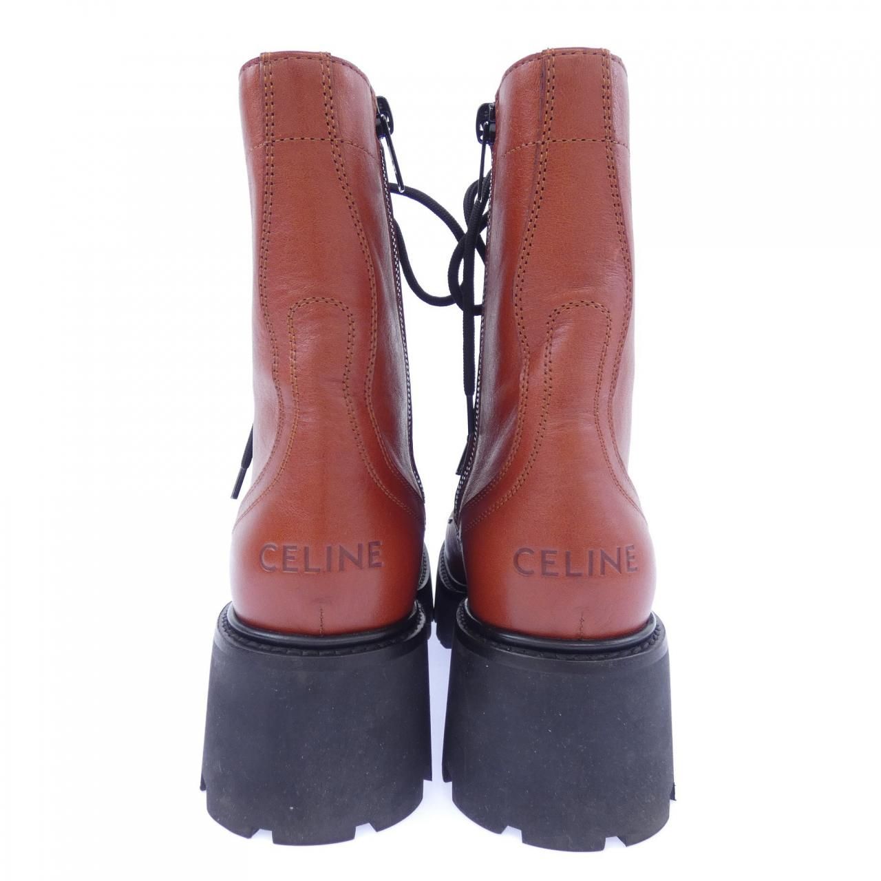 Celine Triomphe Ranger Mid Lace Up Boots — view 5