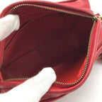 Chanel CC Logo Fringe Chain Shoulder Bag Red — view 8