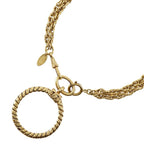 Chanel Loupe Pendant 2 Rows Vintage Gold Plated Necklace — view 3