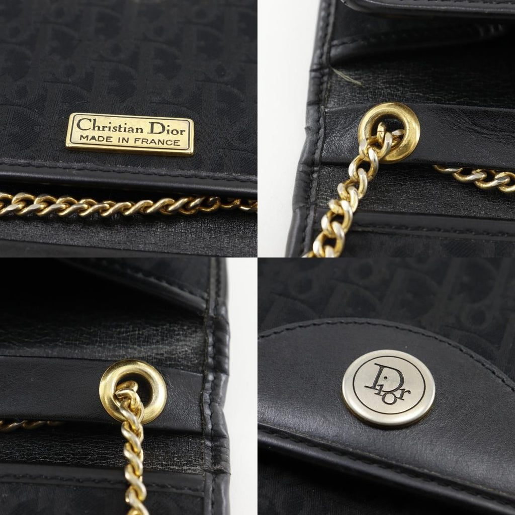 Dior Chain Shoulder Vintage Canvas Black Bag — view 9
