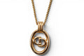 Dior Necklace Pendant Vintage CD Logo Gold