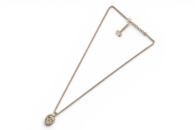 Dior Necklace Pendant Vintage CD Logo Gold — view 2