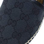 Gucci GG Canvas Espadrille Flat Shoes Navy — view 6