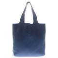 Prada Triangle Logo Tote Blue Leather