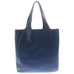 Prada Triangle Logo Tote Blue Leather — view 2