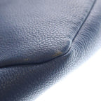 Prada Triangle Logo Tote Blue Leather — view 5