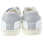 Gucci Interlocking Leather Sneakers White — view 3